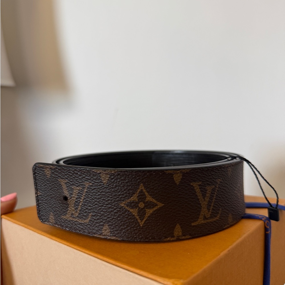 Louis Vuitton Monogram Black and Brown Belt - Picture 2 of 3